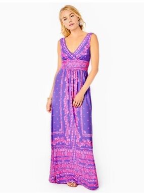 NWT Lilly Pulitzer Margarita Maxi in Mystical Purple Coral Craze